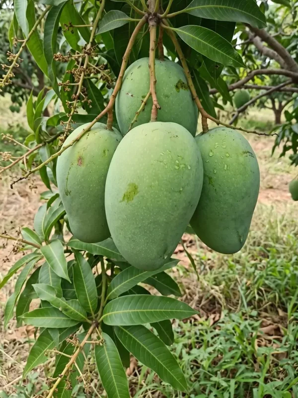 Ripe Imam Pasand mango plant - Fruits hangings on branch